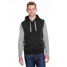 JA8877 J America Adult Triblend Fleece Sleeveless Hooded Sweatshirt