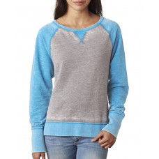 JA8927 J America Ladies' Zen Contrast Crew