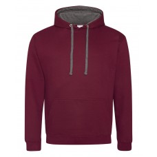 JHA003 Just Hoods By AWDis Adult Midweight Varsity Contrast Hooded Sweatshirt