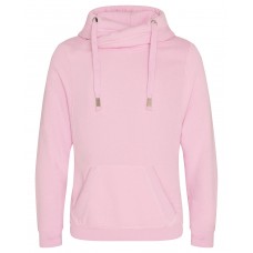 JHA021 Just Hoods By AWDis Men's Heavyweight Cross Over Neck Hooded Sweatshirt