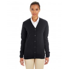 M425W Harriton Ladies' Pilbloc V-Neck Button Cardigan Sweater