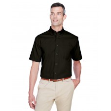 M500S Harriton Men's Easy Blend Short-Sleeve Twill Shirt with Stain-Release