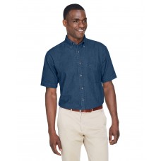 M550S Harriton Men's Short-Sleeve Denim Shirt