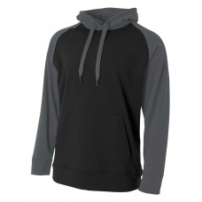 N4234 A4 Men's Color Block Tech Fleece Hoodie