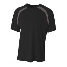NB3001 A4 Boy's Spartan Short Sleeve Color Block Crew Neck T-Shirt
