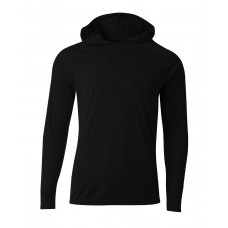 NB3409 A4 Youth Long Sleeve Hooded T-Shirt