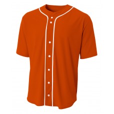 NB4184 A4 Youth Short Sleeve Full Button Baseball Jersey
