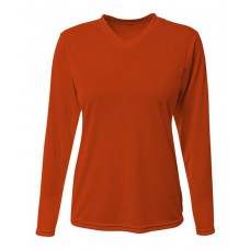 NW3425 A4 Ladies' Long-Sleeve Sprint V-Neck T-Shirt