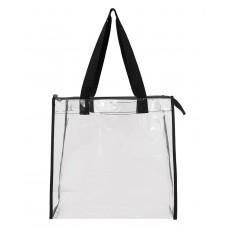 OAD5006 OAD Clear Tote with Gusseted And Zippered Top