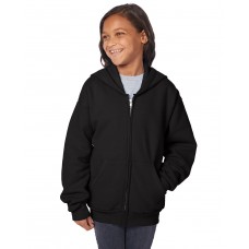 P480 Hanes Youth EcoSmart® Full-Zip Hooded Sweatshirt