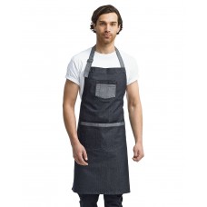RP127 Artisan Collection by Reprime Unisex Domain Contrast Denim Bib Apron