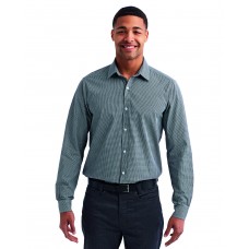 RP220 Artisan Collection by Reprime Men's Microcheck Gingham Long-Sleeve Cotton Shirt