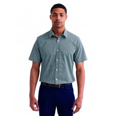 RP221 Artisan Collection by Reprime Men's Microcheck Gingham Short-Sleeve Cotton Shirt