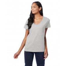 S04V Hanes Ladies' Perfect-T V-Neck T-Shirt