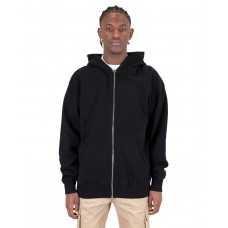 SHGDZ Shaka Wear Men's Garment Dye Double-Zip Hooded Sweatshirt