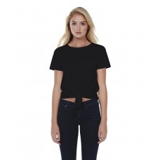 ST1026 StarTee Ladies' Cotton Tie Front T-Shirt