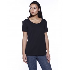 ST1414 StarTee Ladies' CVC Twist Sleeve Top