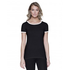 ST1431 StarTee Ladies' CVC Ringer T-Shirt