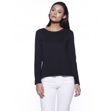 ST1471 StarTee Ladies' CVC High Low Long-Sleeve T-Shirt