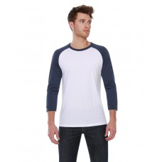 ST2475 StarTee Men's CVC Three-Quarter Sleeve Raglan