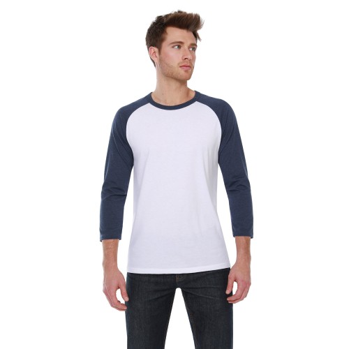 ST2475 StarTee Men's CVC Three-Quarter Sleeve Raglan