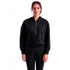 TD077 TriDri Ladies' Alice Half-Zip Hooded Sweatshirt