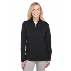 UC792W UltraClub Ladies' Coastal Pique Fleece Quarter-Zip