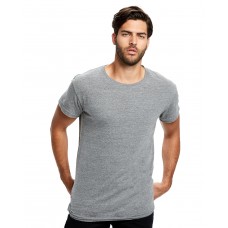 US3400 US Blanks Men's USA Made Curved Hem Triblend T-Shirt