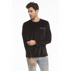 US5594 US Blanks Unisex USA Made Velour Long-Sleeve Pocket T-Shirt