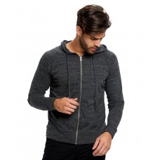 US655 US Blanks Unisex USA Made Long-Sleeve Full-Zip Hoodie T-Shirt