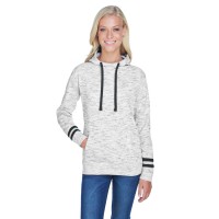 JA8674 J America Ladies' Melange Scuba Neck Sweatshirt