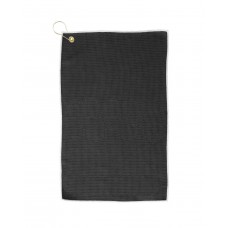 MW26CG Pro Towels Microfiber Waffle Golf Towel with Brass Grommet & Hook