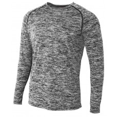 N3305 A4 Adult Space Dye Long Sleeve Raglan T-Shirt